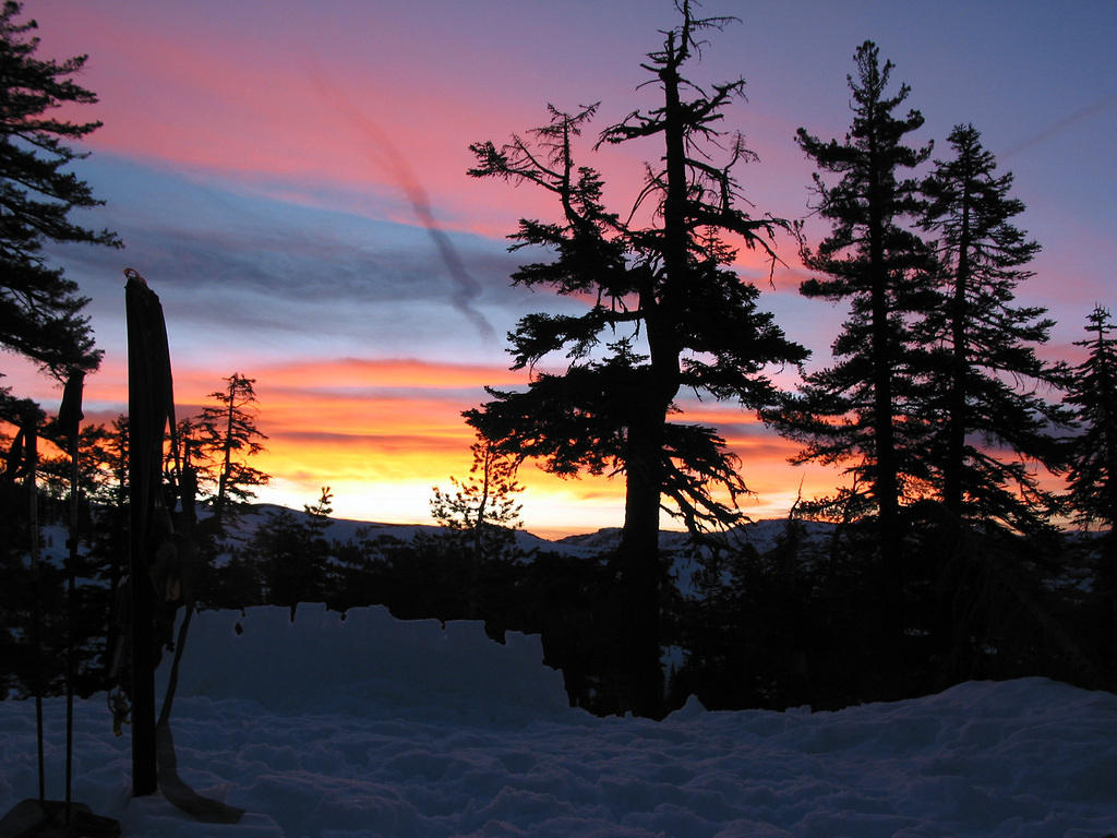 Dawn over the snow kitchen on Monday