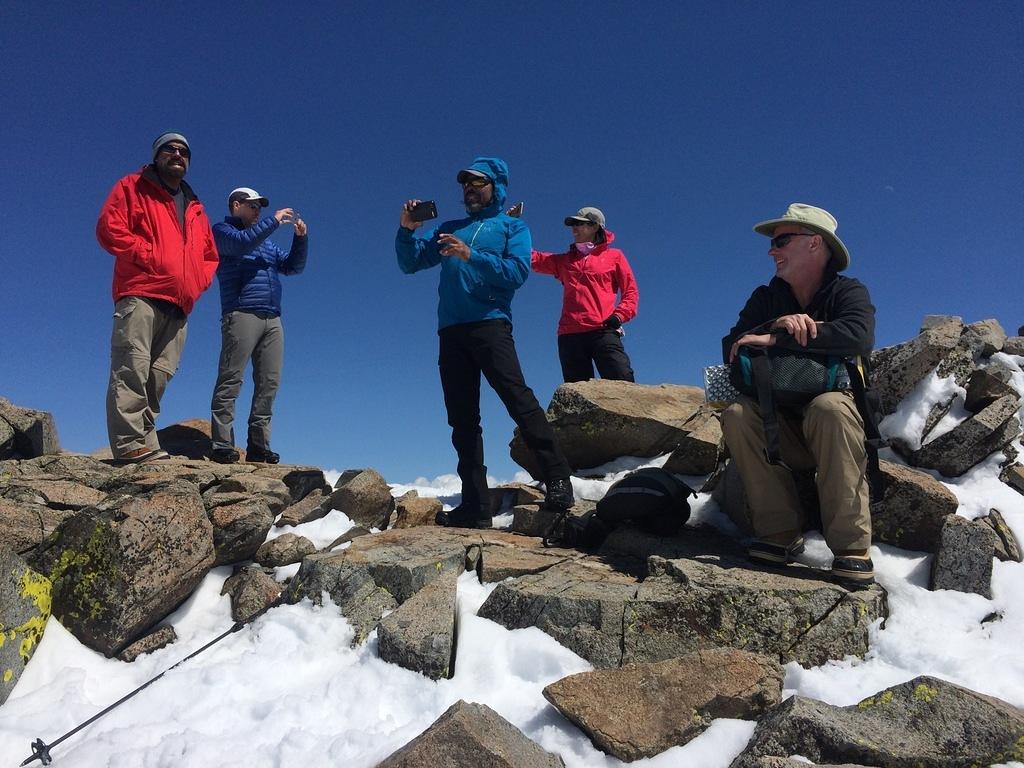 Group at Summit with Phones - 1