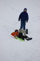 Sledding is a favorite pastime for Group 4